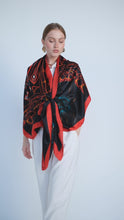 Load and play video in Gallery viewer, Crepe Silk Large Shawl 27&quot; x 78&quot; ART &amp; SOUL Collection
